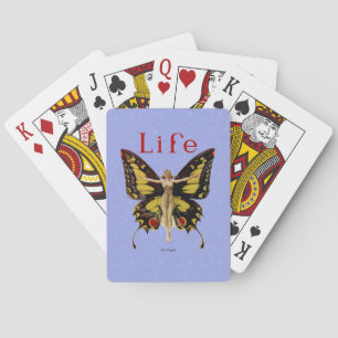 Flapper Butterfly Leyendecker Woman Illustration Playing Cards