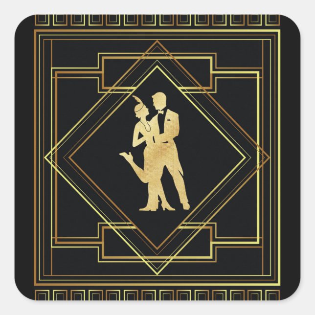 flapper couple stickers (Front)