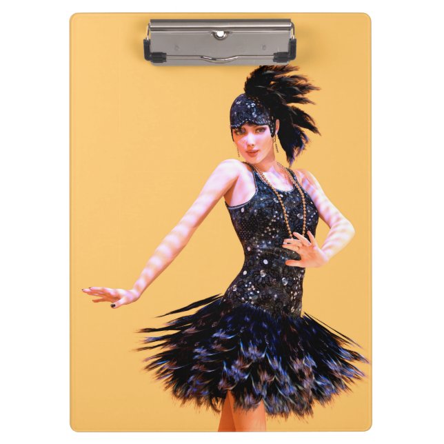 Flapper Dancing Vintage Clipboard (Front)