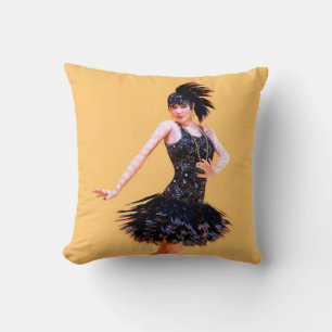 Flapper Dancing Vintage Cushion
