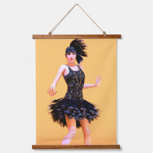 Flapper Dancing Vintage Hanging Tapestry