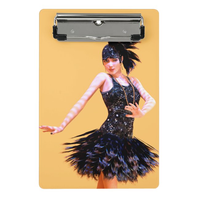 Flapper Dancing Vintage Mini Clipboard (Front)