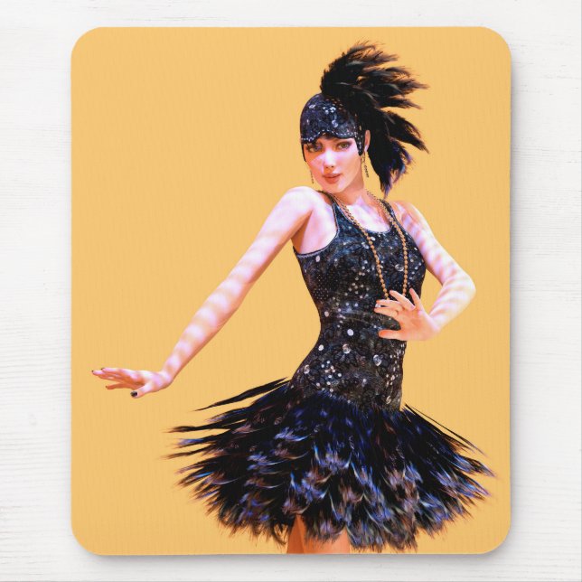 Flapper Dancing Vintage Mouse Mat (Front)