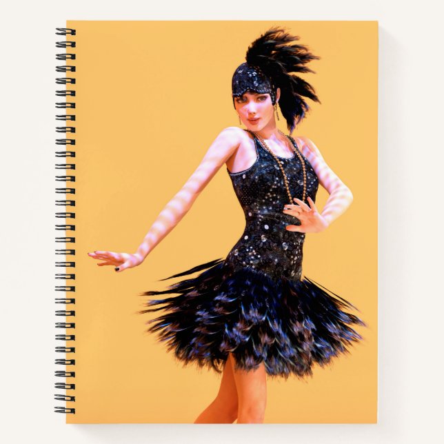Flapper Dancing Vintage Notebook (Front)