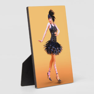 Flapper Dancing Vintage Plaque