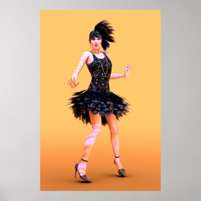Flapper Dancing Vintage Poster (Front)