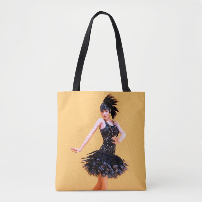 Flapper Dancing Vintage Tote Bag (Front)