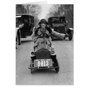Flapper Driving Pedal Car, 1924