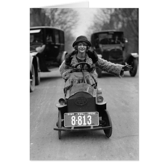 Flapper Driving Pedal Car, 1924 (Front)