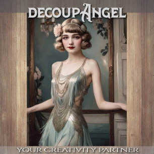 Flapper Elegance - Decoupage - Tissue Paper