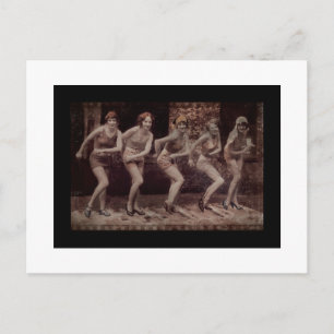 Flapper Era Dancing Girls Postcard