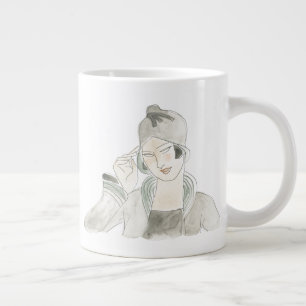 Flapper Fashion Sketch Large Coffee Mug