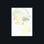 Flapper Fashion Sketch - Portrait Canvas Print<br><div class="desc">Flapper Fashion Sketches IV by June Erica Vess. | 139028D</div>