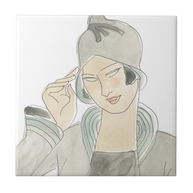 Flapper Fashion Sketch Tile (Front)