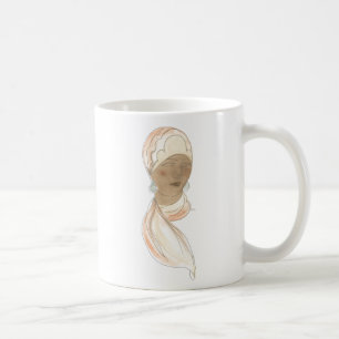 Flapper Fashion Sketch - Woman with Scarf Coffee Mug