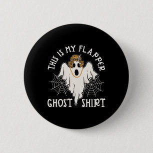 Flapper Ghost 1920s Vintage Halloween Party Roarin 6 Cm Round Badge