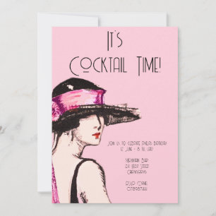 Flapper Girl Cocktail Party Invitation