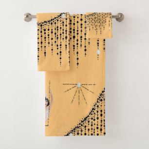 Flapper Girl on Swing Bath Towel Set