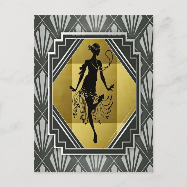 flapper girl postcard (Front)