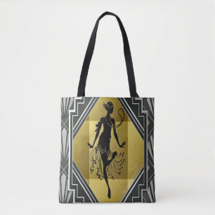 flapper girl tote bag