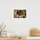 flapper girl with fan and reflection poster (Kitchen)