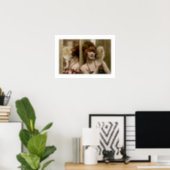 flapper girl with fan and reflection poster (Home Office)
