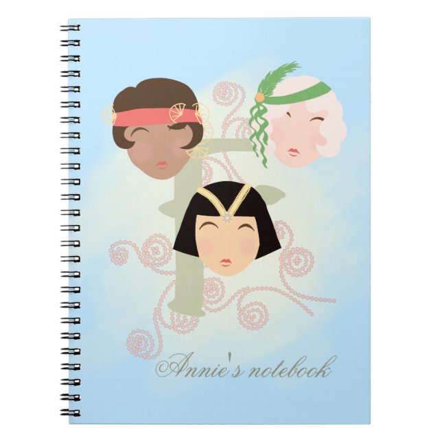 Flapper girls roaring twenties notebook (Front)