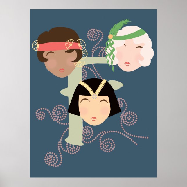Flapper girls roaring twenties poster (Front)