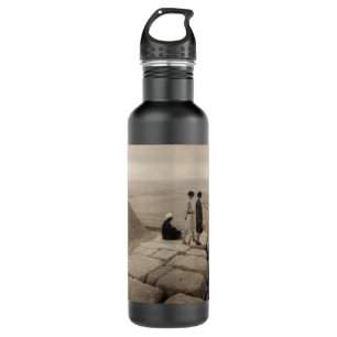Flapper Girls Sunrise Khufu Pyramid, Egypt 1920  710 Ml Water Bottle