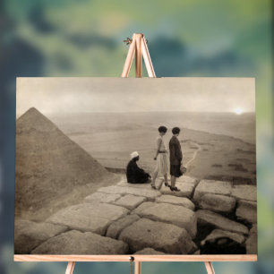 Flapper Girls Sunrise Khufu Pyramid, Egypt 1920 Acrylic Sign