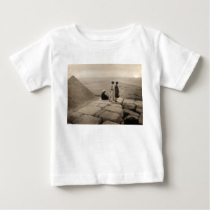 Flapper Girls Sunrise Khufu Pyramid, Egypt 1920  Baby T-Shirt