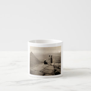 Flapper Girls Sunrise Khufu Pyramid, Egypt 1920  Espresso Cup