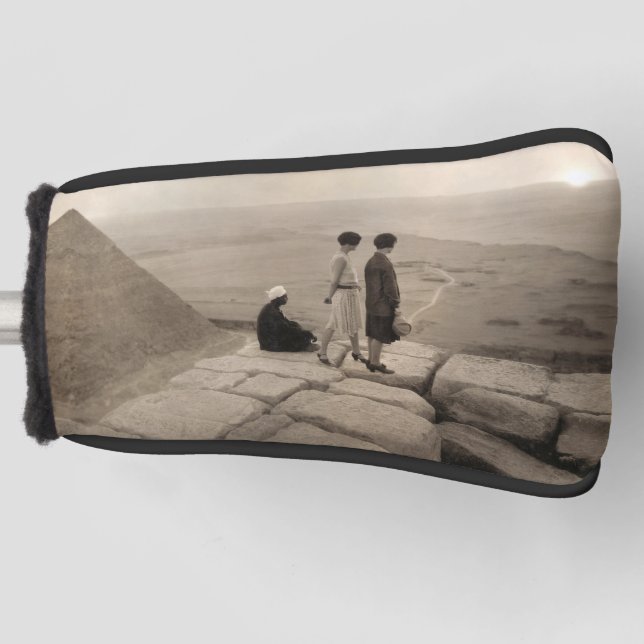 Flapper Girls Sunrise Khufu Pyramid, Egypt 1920  Golf Head Cover (Front)