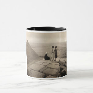 Flapper Girls Sunrise Khufu Pyramid, Egypt 1920  Mug