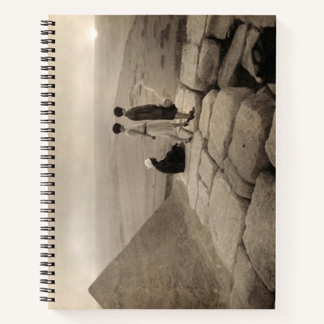 Flapper Girls Sunrise Khufu Pyramid, Egypt 1920  Notebook (Front)