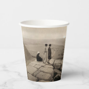 Flapper Girls Sunrise Khufu Pyramid, Egypt 1920  Paper Cups