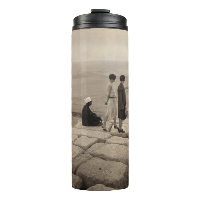 Flapper Girls Sunrise Khufu Pyramid, Egypt 1920  Thermal Tumbler (Front)