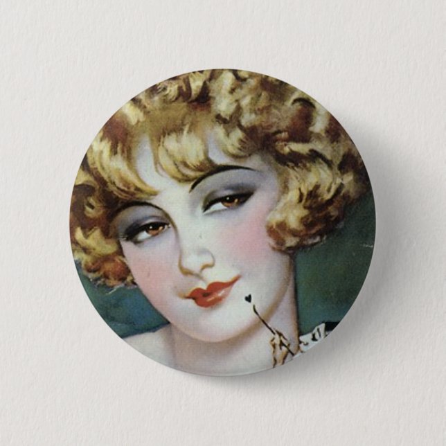 Flapper Painting 6 Cm Round Badge (Front)