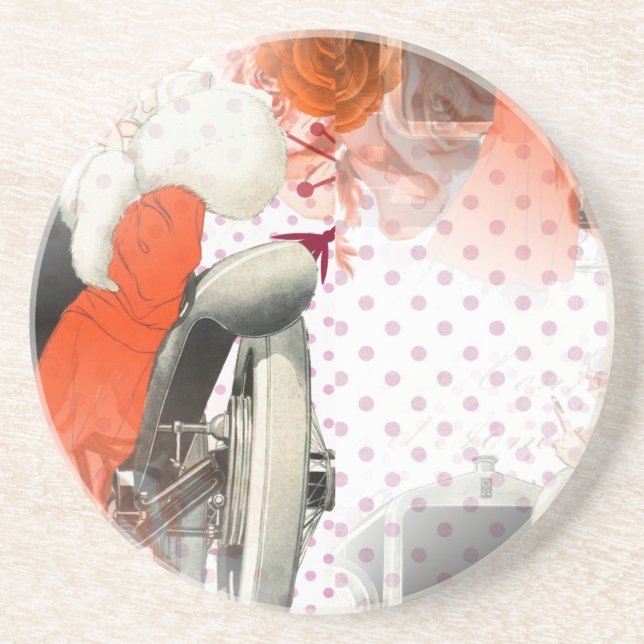 flapper polkadots coaster (Front)