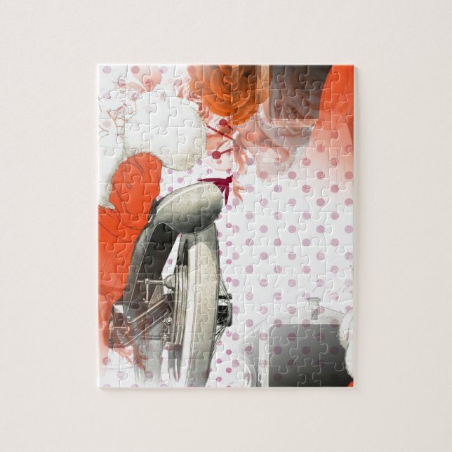flapper polkadots jigsaw puzzle (Vertical)