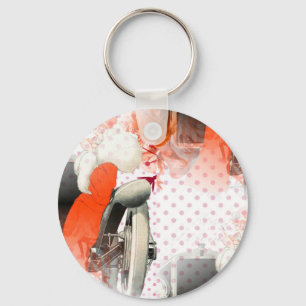 flapper polkadots key ring