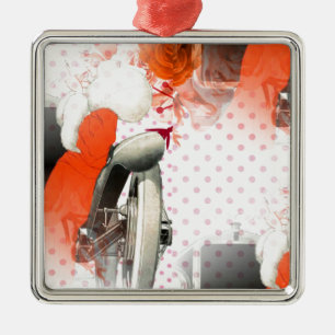 flapper polkadots metal tree decoration