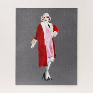 Flapper roaring twenties fashion Jigsaw Puzzle