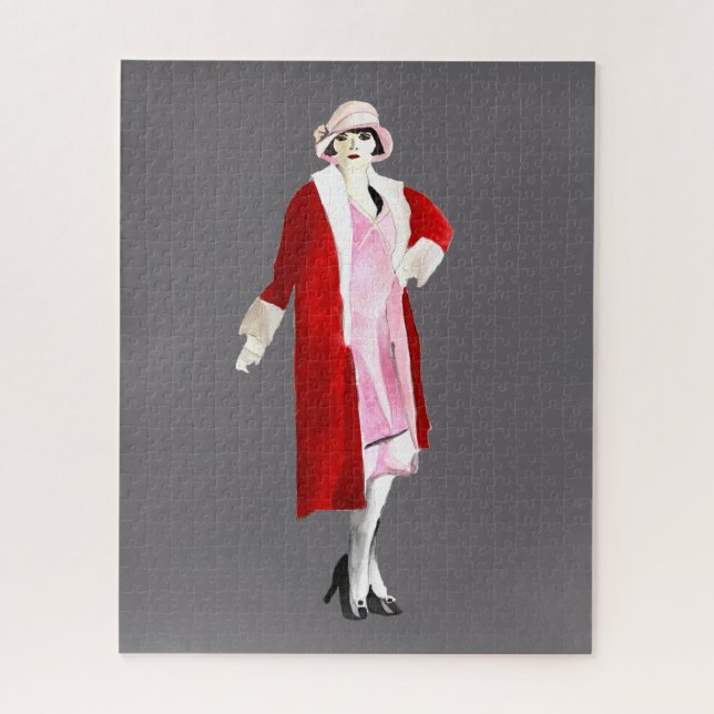 Flapper roaring twenties fashion Jigsaw Puzzle (Vertical)