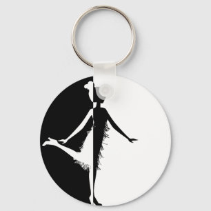 Flapper Silhouette Key Ring