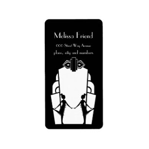 Flapper Silhouette Label