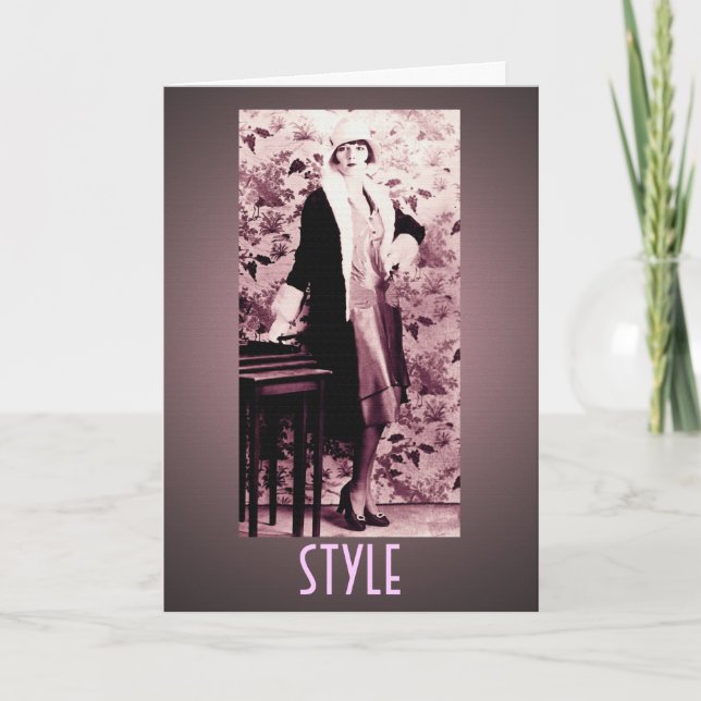Flapper Style Greeting Card (Front)