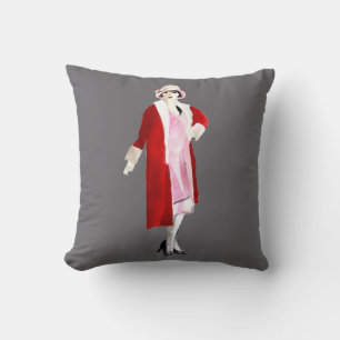 Flapper vintage fashion lady roaring twenties cushion
