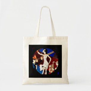 Flapper with a Jazz Band Tote Bag
