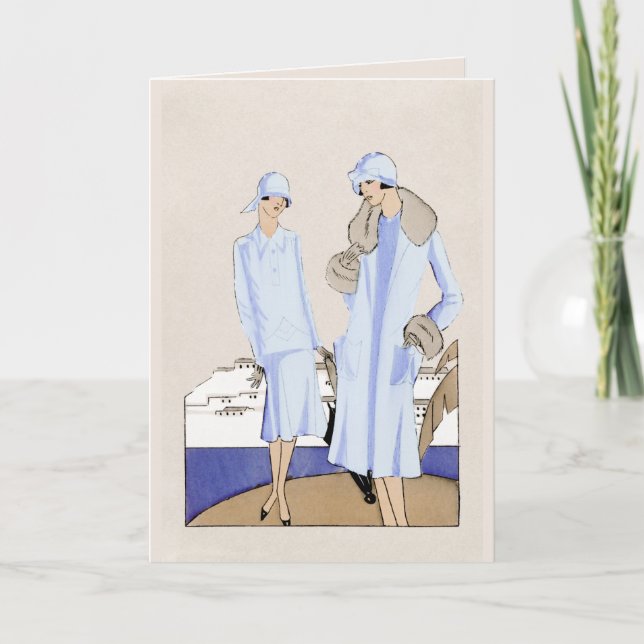 Flapper women holiday card (Front)